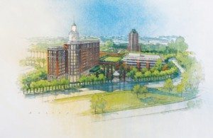 Artist’s rendering of Papa Doug Manchester’s plans for Mission Valley.