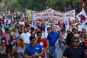 Photo by Jim Bliesner of Athens' Sept.25 & 26 Democracy vs Capitalism Confrontation -  022