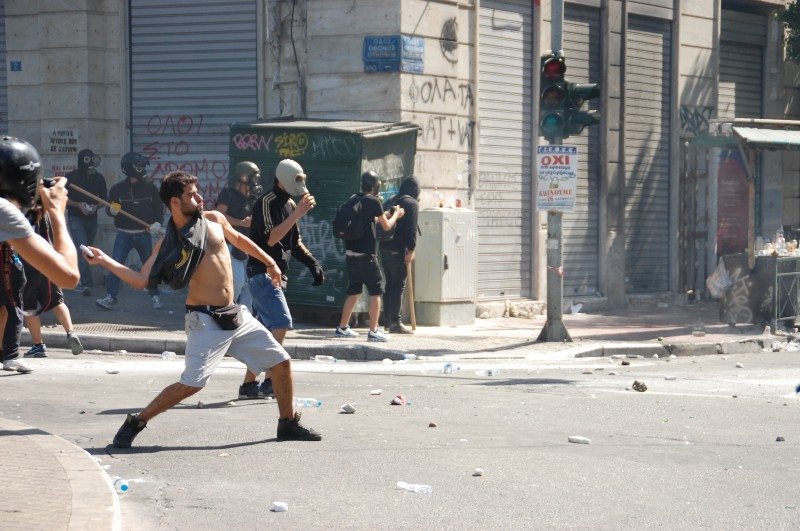 Photo by Jim Bliesner of Athens' Sept.25 & 26 Democracy vs Capitalism Confrontation -  087