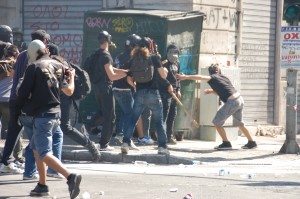 Photo by Jim Bliesner of Athens' Sept.25 & 26 Democracy vs Capitalism Confrontation - -089