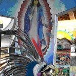 Virgen de Guadalupe & Toltecas en Aztlan at Chicano Park 2012 by Remy Bermudez