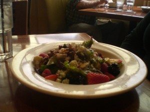 Mixed berry and chicken salad