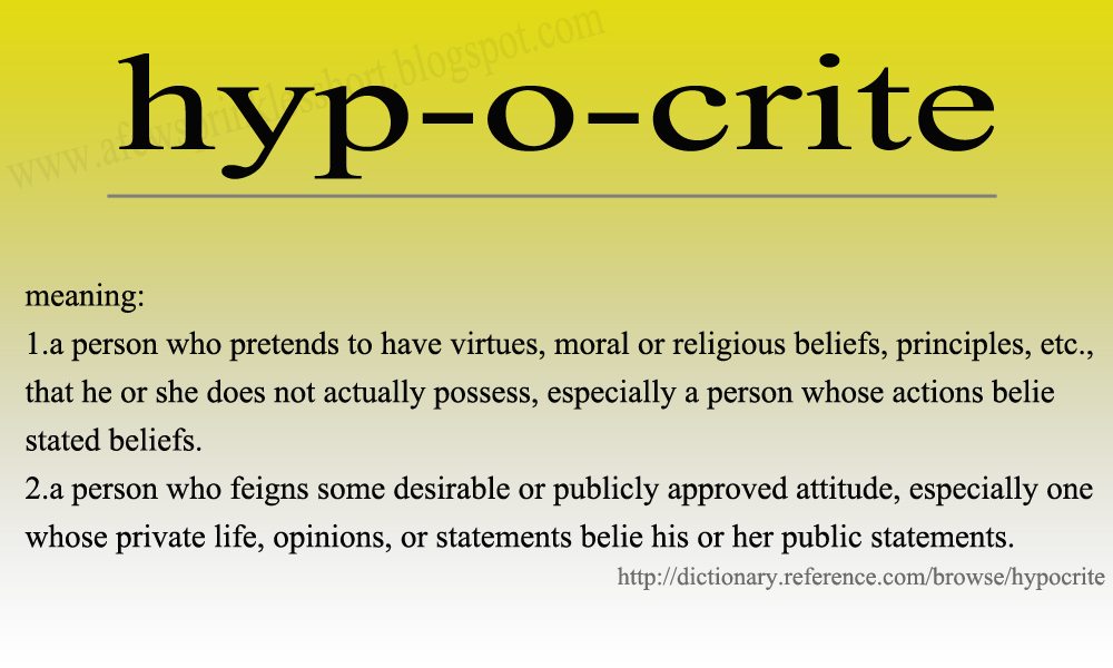 Definition of hypocrite