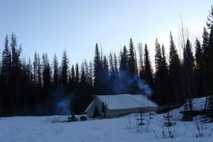 Unist’ot’en Camp scene