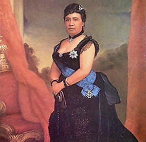 Queen Liliuokalani at Iolani Palace in Honolulu