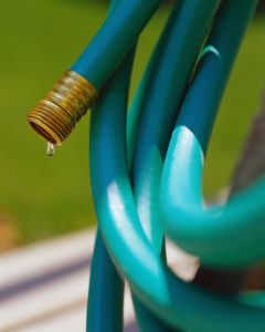 Close-up View of Garden Hose