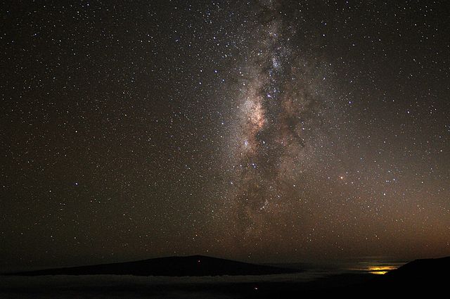 Mauna Kea night time view with Milky Way Human Supremacism